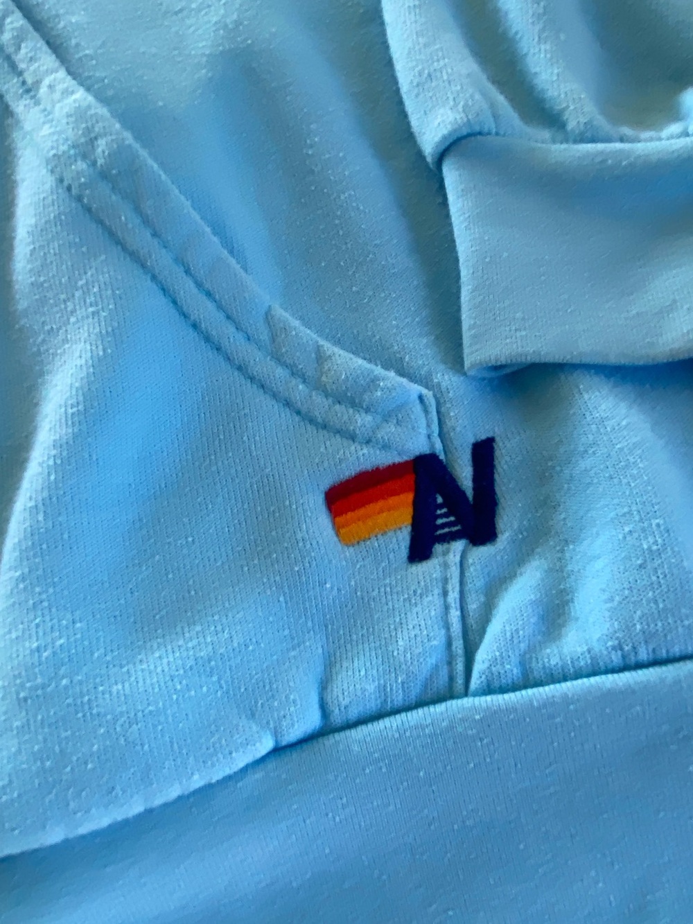 AVIATOR NATION Logo Hoodie in Light Blue 🌈 Unisex XS - Picture 5 of 17